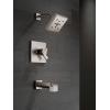 imageDelta Faucet RP70171BL Shower Head with H2O Kinetic Technology Matte Black  175 GPM Water FlowStainless