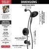 imageDelta Faucet Saylor 17 Series Black Tub and Shower Faucet Combo with In2ition 2in1 Shower Head with Handheld Spray Bathtub Faucet Set Tub Faucet Set Matte Black T17435BLI Valve Not IncludedMatte Black