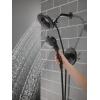 imageDelta Faucet Saylor 17 Series Gold Shower Valve Trim Kit with In2ition 2in1 Shower Head with Handheld Spray Shower Faucet Shower Head and Handle Champagne Bronze T17235CZI Valve Not IncludedMatte Black