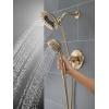 imageDelta Faucet Saylor 17 Series Gold Shower Valve Trim Kit with In2ition 2in1 Shower Head with Handheld Spray Shower Faucet Shower Head and Handle Champagne Bronze T17235CZI Valve Not IncludedChampagne Bronze