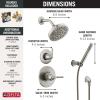 imageDelta Faucet Saylor 3Setting Brushed Nickel Shower System Including Shower Head Handheld Shower Shower Handle Shower Diverter and Shower Valve Kit Delta Shower Trim Kit Stainless