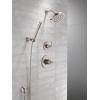 imageDelta Faucet Saylor 3Setting Brushed Nickel Shower System Including Shower Head Handheld Shower Shower Handle Shower Diverter and Shower Valve Kit Delta Shower Trim Kit Stainless