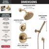 imageDelta Faucet Saylor 3Setting Gold Shower System Including Shower Head Handheld Shower Shower Handle Shower Diverter and Shower Valve Kit Delta Shower Trim Kit Champagne Bronze