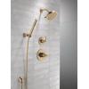 imageDelta Faucet Saylor 3Setting Gold Shower System Including Shower Head Handheld Shower Shower Handle Shower Diverter and Shower Valve Kit Delta Shower Trim Kit Champagne Bronze
