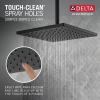 imageDelta Faucet SingleSpray Raincan Shower Head Black Shower Head Rainfall Shower Head Square Shower Head Metal Shower Head 175 GPM Flow Rate Water Saving Shower Head Matte Black 52159BL
