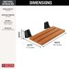 imageDelta Faucet Steam System Wall Mounted FoldUp Wood Seat Black Foldable Shower Seat Matte Black 5SESBS6BL