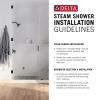 imageDelta Faucet Steam System Wall Mounted FoldUp Wood Seat Black Foldable Shower Seat Matte Black 5SESBS6BL