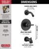 imageDelta Faucet Trinsic 14 Series SingleHandle Delta Shower Trim Kit Matte Black Shower Fixture Matte Black T14459BLLHD Shower Head ampamp Valve Sold Separately