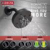 imageDelta Faucet Trinsic 17 Series DualFunction Shower Trim Kit with SingleSpray H2Okinetic Shower Head Matte Black T17259BL Valve Not Included