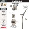 imageDelta Faucet Trinsic 3Setting Brushed Nickel Shower System Including Brushed Nickel Shower Head Handheld Shower Shower Handle Shower Diverter and Shower Valve Kit Delta Shower Trim Kit Stainless