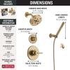 imageDelta Faucet Trinsic 3Setting Gold Shower System Including Gold Shower Head WallMount Handheld Shower Shower Handle Shower Diverter and Shower Valve Kit Delta Shower Trim Kit Champagne Bronze