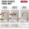imageDelta Faucet Trinsic Touch Kitchen Faucet with Touchless Technology Kitchen Faucet with Pull Down Sprayer Chrome Kitchen Sink Faucet Touchless Kitchen Faucet Chrome 9159TLDSTChampagne Bronze
