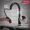 imageDelta Faucet Trinsic Touch Kitchen Faucet with Touchless Technology Kitchen Faucet with Pull Down Sprayer Chrome Kitchen Sink Faucet Touchless Kitchen Faucet Chrome 9159TLDSTMatte Black