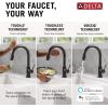 imageDelta Faucet Trinsic Touch Kitchen Faucet with Touchless Technology Kitchen Faucet with Pull Down Sprayer Chrome Kitchen Sink Faucet Touchless Kitchen Faucet Chrome 9159TLDSTMatte Black