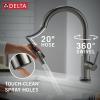 imageDelta Faucet Trinsic Touch Kitchen Faucet with Touchless Technology Kitchen Faucet with Pull Down Sprayer Chrome Kitchen Sink Faucet Touchless Kitchen Faucet Chrome 9159TLDSTBlack Stainless