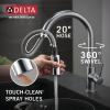 imageDelta Faucet Trinsic Touch Kitchen Faucet with Touchless Technology Kitchen Faucet with Pull Down Sprayer Chrome Kitchen Sink Faucet Touchless Kitchen Faucet Chrome 9159TLDSTArctic Stainless