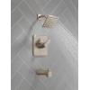 imageDelta Faucet Velum 14 Series SingleFunction Gold Tub and Shower Faucet Set Valve Trim Kit Shower Handle Delta Shower Trim Kit Shower Set Champagne Bronze T14437CZ Valve Not IncludedStainless