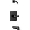 imageDelta Faucet Velum 14 Series SingleFunction Gold Tub and Shower Faucet Set Valve Trim Kit Shower Handle Delta Shower Trim Kit Shower Set Champagne Bronze T14437CZ Valve Not IncludedMatte Black