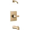 imageDelta Faucet Velum 14 Series SingleFunction Gold Tub and Shower Faucet Set Valve Trim Kit Shower Handle Delta Shower Trim Kit Shower Set Champagne Bronze T14437CZ Valve Not IncludedChampagne Bronze