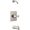 imageDelta Faucet Velum 14 Series SingleFunction Gold Tub and Shower Faucet Set Valve Trim Kit Shower Handle Delta Shower Trim Kit Shower Set Champagne Bronze T14437CZ Valve Not IncludedStainless