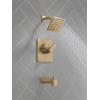 imageDelta Faucet Velum 14 Series SingleFunction Gold Tub and Shower Faucet Set Valve Trim Kit Shower Handle Delta Shower Trim Kit Shower Set Champagne Bronze T14437CZ Valve Not IncludedChampagne Bronze