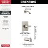 imageDelta Faucet Velum 14 Series SingleFunction Gold Tub and Shower Faucet Set Valve Trim Kit Shower Handle Delta Shower Trim Kit Shower Set Champagne Bronze T14437CZ Valve Not IncludedStainless