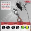 imageDelta Faucet Vesna 14 Series SingleHandle Shower Trim Kit with 5Spray H2Okinetic In2ition Dual Hand Held Shower Head with Hose Matte Black 144789BLI Valve IncludedChrome