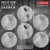 imageDelta Faucet Vesna 14 Series SingleHandle Shower Trim Kit with 5Spray H2Okinetic In2ition Dual Hand Held Shower Head with Hose Matte Black 144789BLI Valve IncludedChrome