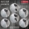 imageDelta Faucet Vesna 14 Series SingleHandle Shower Trim Kit with 5Spray H2Okinetic In2ition Dual Hand Held Shower Head with Hose Matte Black 144789BLI Valve IncludedMatte Black
