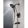 imageDelta Faucet Vesna 14 Series SingleHandle Shower Trim Kit with 5Spray H2Okinetic In2ition Dual Hand Held Shower Head with Hose Matte Black 144789BLI Valve IncludedMatte Black