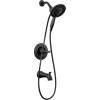 imageDelta Faucet Arvo 14 Series SingleHandle Tub and Shower Trim Kit Shower Faucet with 4Spray In2ition 2in1 Dual Hand Held Shower Head with Hose Matte Black 144840BLI Valve IncludedMatte Black
