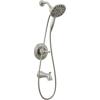 imageDelta Faucet Arvo 14 Series SingleHandle Tub and Shower Trim Kit Shower Faucet with 4Spray In2ition 2in1 Dual Hand Held Shower Head with Hose Matte Black 144840BLI Valve IncludedSpotShield Stainless