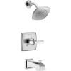 imageDelta Faucet Ashlyn 14 Series SingleHandle Tub and Shower Trim Kit Shower Faucet with SingleSpray TouchClean Shower Head Matte Black T14464BL Valve Not IncludedChrome