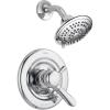 imageDelta Faucet Lahara 17 Series DualFunction Shower Faucet Set Brushed Nickel 5Spray TouchClean Shower Head Delta Shower Trim Kit Stainless T17238SS Valve Not IncludedChrome