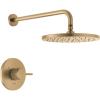 imageDelta Faucet Modern Raincan Round SingleFunction Shower Valve Trim Kit Gold Shower Faucet Set Rainfall Shower Head Gold Delta Shower Kit Champagne Bronze T14269CZPP Valve Not IncludedChampagne Bronze