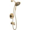 imageDelta Faucet Saylor 17 Series Black Tub and Shower Faucet Combo with In2ition 2in1 Shower Head with Handheld Spray Bathtub Faucet Set Tub Faucet Set Matte Black T17435BLI Valve Not IncludedChampagne Bronze