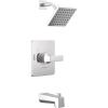 imageDelta Faucet Velum 14 Series SingleFunction Gold Tub and Shower Faucet Set Valve Trim Kit Shower Handle Delta Shower Trim Kit Shower Set Champagne Bronze T14437CZ Valve Not IncludedChrome