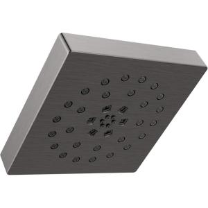 imageDELTA FAUCET 52484BL Delta H2Okinetic 4Setting UltraSoak Shower Head Matte BlackBlack Stainless