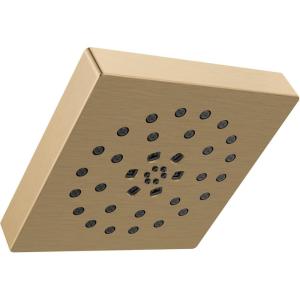 imageDELTA FAUCET 52484BL Delta H2Okinetic 4Setting UltraSoak Shower Head Matte BlackChampagne Bronze