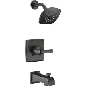 imageDelta Faucet Ashlyn 14 Series SingleHandle Tub and Shower Trim Kit Shower Faucet with SingleSpray TouchClean Shower Head Matte Black T14464BL Valve Not IncludedVenetian Bronze