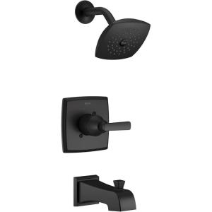 imageDelta Faucet Ashlyn 14 Series SingleHandle Tub and Shower Trim Kit Shower Faucet with SingleSpray TouchClean Shower Head Matte Black T14464BL Valve Not IncludedMatte Black