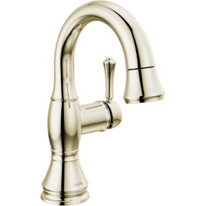 imageDelta Faucet Cassidy Pull Down Bathroom Faucet Bathroom Pull Out Faucet Brushed Nickel Single Hole Bathroom Faucet with Pull Down Bathroom Sink Faucet with Magnetic Dock Stainless 597SSPDDSTPolished Nickel
