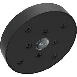 imageDelta Faucet H2Okinetic Single Setting Raincan Shower Head Black Round Shower Head Rainfall Shower Head High Pressure Shower Head 175 GPM Flow Rate Matte Black RP70175BLMatte Black