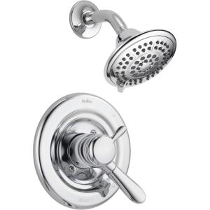 imageDelta Faucet Lahara 17 Series DualFunction Shower Faucet Set Brushed Nickel 5Spray TouchClean Shower Head Delta Shower Trim Kit Stainless T17238SS Valve Not IncludedChrome