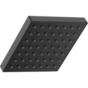 imageDelta Faucet Modern 5inch SingleSpray Shower Head Black Square Shower Head High Pressure Shower Head 175 GPM Flow Rate Matte Black RP101846BLMatte Black