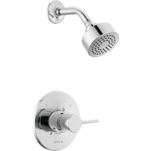 imageDelta Faucet Modern Raincan Round SingleFunction Shower Valve Trim Kit Gold Shower Faucet Set Rainfall Shower Head Gold Delta Shower Kit Champagne Bronze T14269CZPP Valve Not IncludedChrome