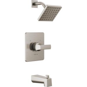 imageDelta Faucet Velum 14 Series SingleFunction Gold Tub and Shower Faucet Set Valve Trim Kit Shower Handle Delta Shower Trim Kit Shower Set Champagne Bronze T14437CZ Valve Not IncludedStainless