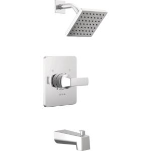 imageDelta Faucet Velum 14 Series SingleFunction Gold Tub and Shower Faucet Set Valve Trim Kit Shower Handle Delta Shower Trim Kit Shower Set Champagne Bronze T14437CZ Valve Not IncludedChrome