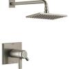 imageDelta Faucet Pivotal TempAssure Matte Black Shower Faucet with Matte Black Rain Shower Head Rainfall Shower Head Matte Black Shower System Matte Black T17T299BLStainless
