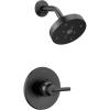 imageDelta Faucet Trinsic 14 Series SingleFunction Shower Faucet Set SingleSpray H2Okinetic Shower Head Black Shower Faucet Delta Shower Trim Kit Matte Black T14259BL Valve Not Included